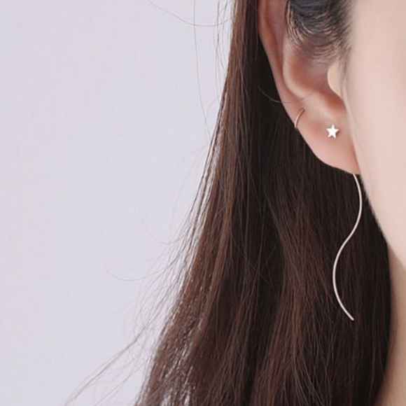 Star Threader Earrings - Picture 2 of 3